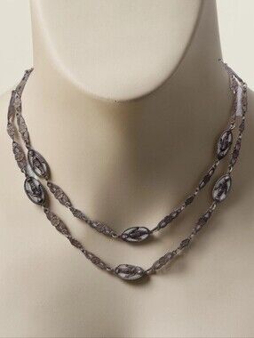 Vtg Peruzzi 800 Silver Cross Andrea della Robbia Swaddled Infant Necklace